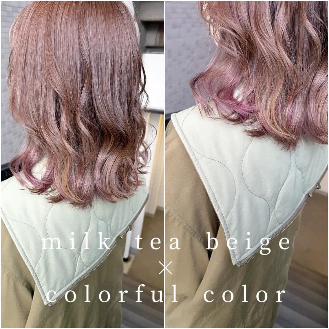 ミディアム カラー 透明感カラー グラデーションカラー ヘアカラー カラーパティシエ facce🌼ikoのヘアスタイル