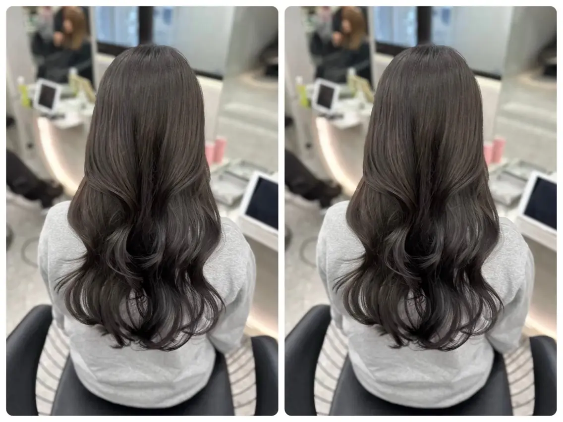 セミロング カラー 透明感カラー ボブ くびれヘア 顔まわりレイヤー くびれレイヤー カット ヘアカラー トリートメント ✨レイヤー/韓国 /✨ヘア山下 遥のヘアスタイル