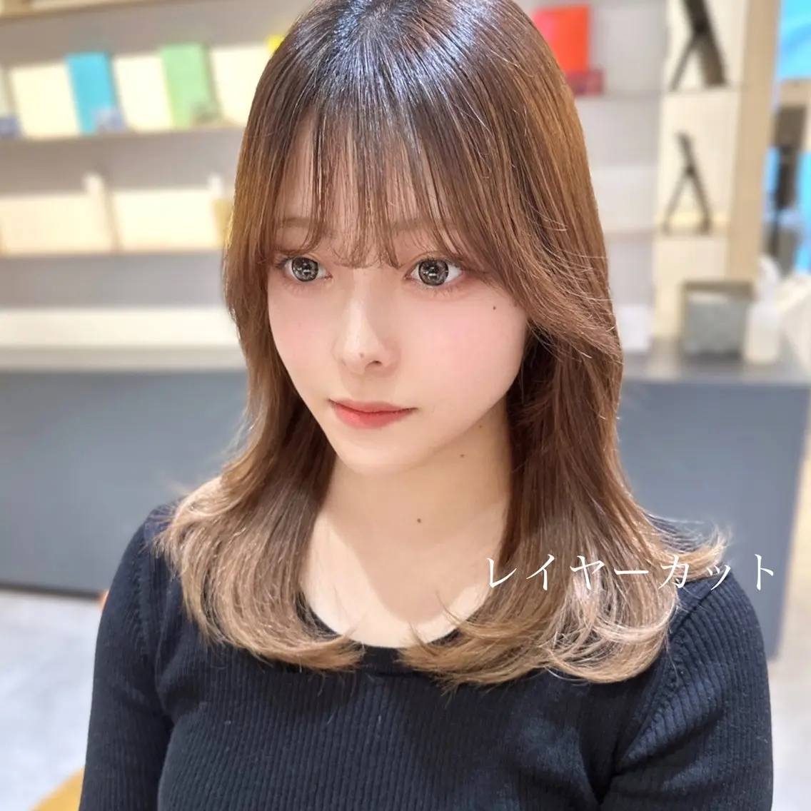 セミロング 平尾 樹里のヘアスタイル