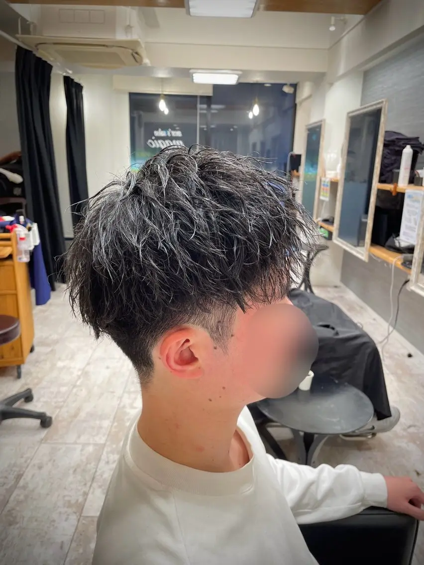 ショート パーマ メンズ カット パーマ トリートメント ヘアセット 🌟30代~50代の お客様も大歓迎/竹井のヘアスタイル