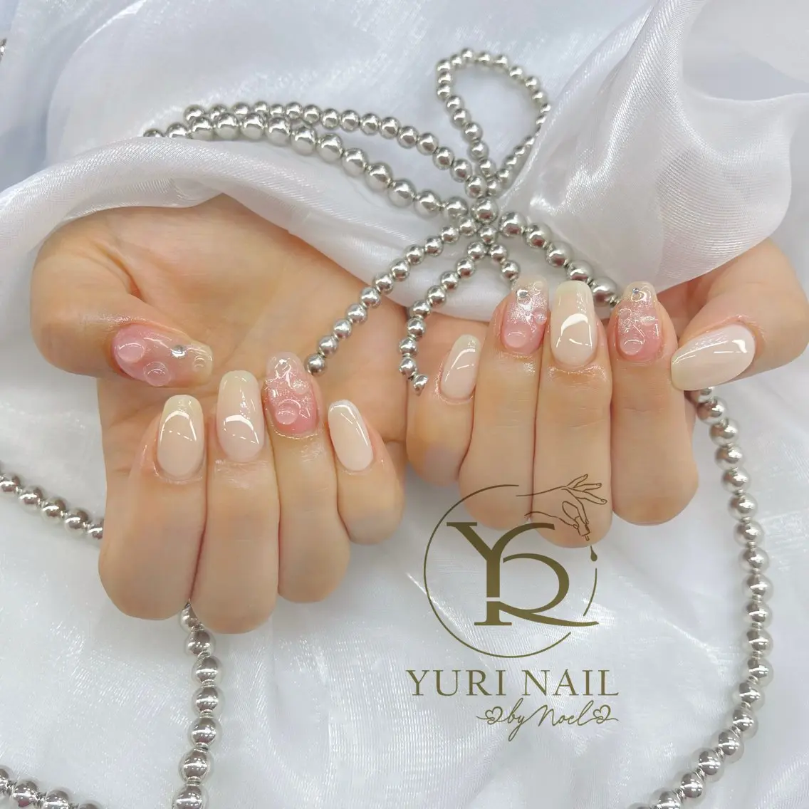 ネイル チークネイル フットネイル フレンチネイル グラデーション キラキラネイル ハンドネイル フットネイル ハンドケア YURI Nail Funabashiのネイルデザイン