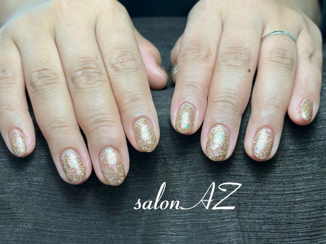 ネイル フラッシュネイル ジェルネイル ワンカラーネイル ハンドネイル salon AZのネイルデザイン