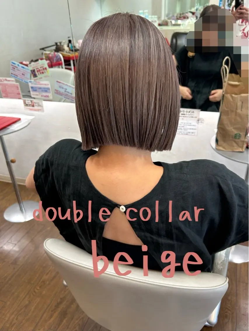 ショート カラー ベージュカラー ブラウンカラー ダブルカラー ヘアカラー GLAD 萩原のヘアスタイル