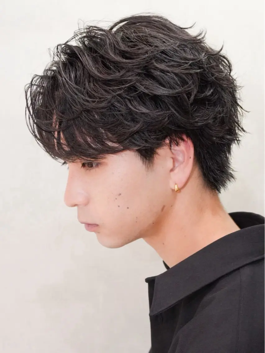 パーマ メンズ フェザーパーマ マッシュ メンズパーマ 学生（メンズ向け） メンズツイストパーマ カット パーマ fifth/原宿/ カットモデル/カズのヘアスタイル