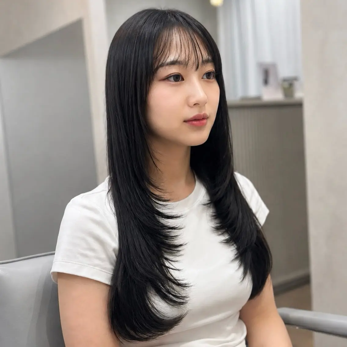ロング カット ヘアカラー トリートメント ✨レイヤーカット✨ 顔まわり✂️鎌倉楓麻のヘアスタイル