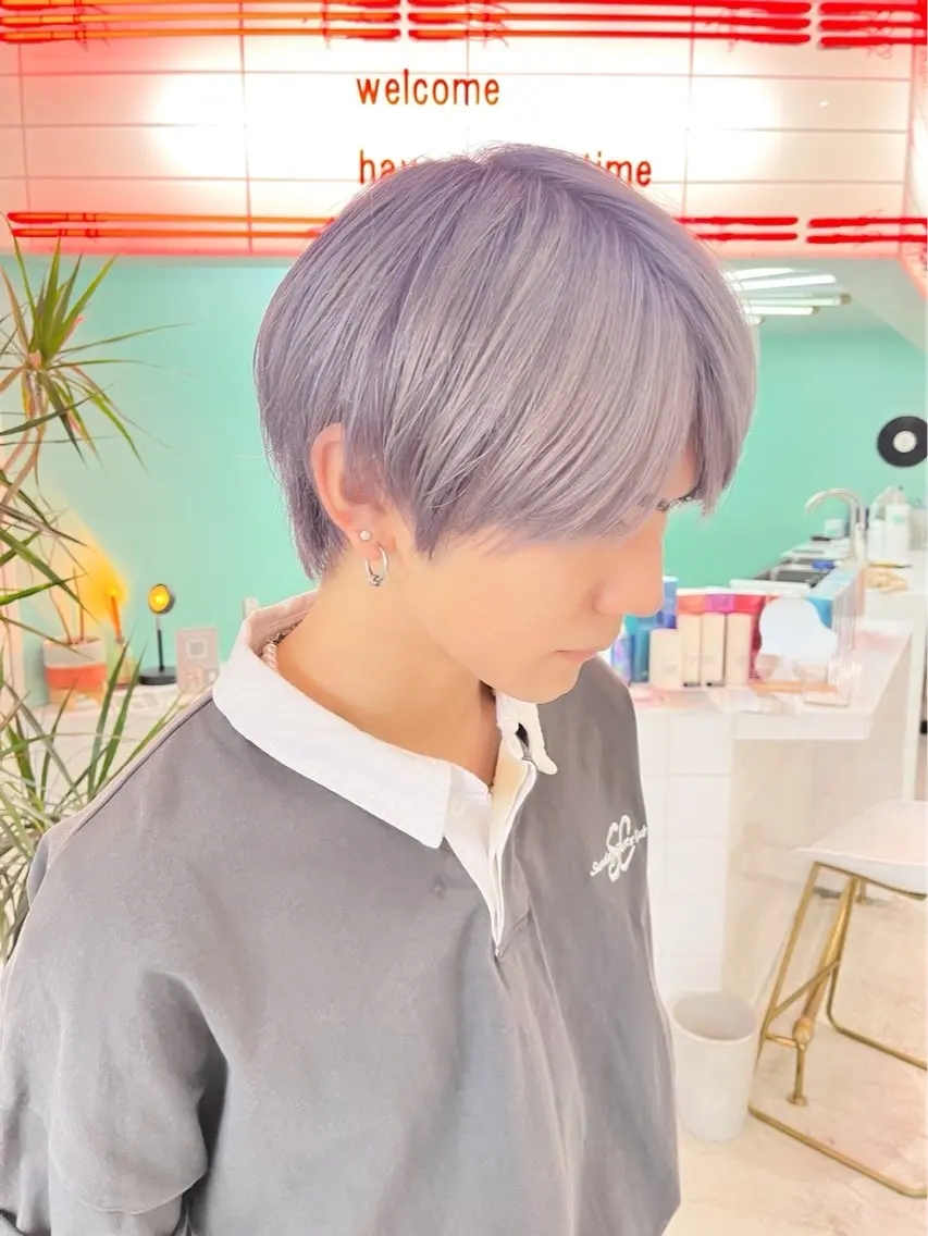 ショート カラー メンズ 菊地 悠汰のヘアスタイル