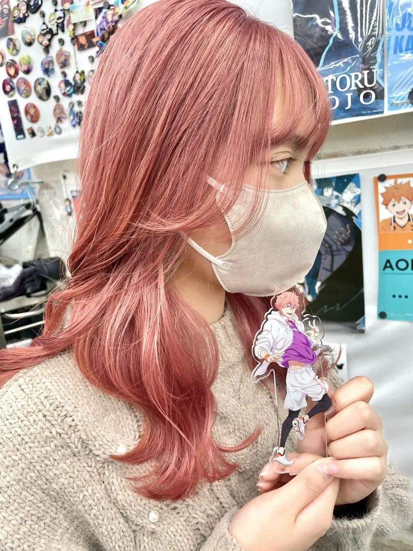 ロング カラー ヘアカラー トリートメント インナーカラー 推し ブリーチ 髪質改善のヘアスタイル