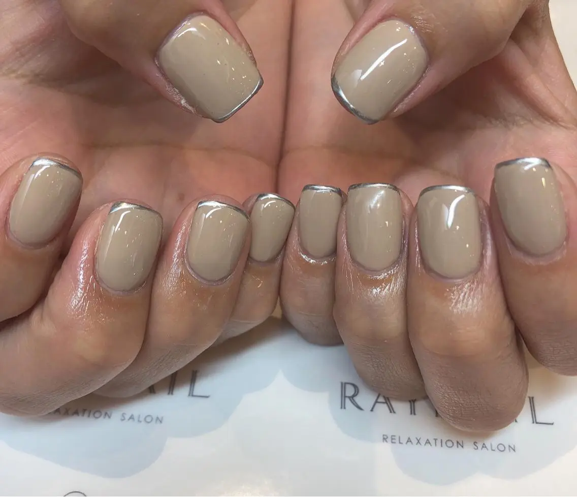 ネイル スクエアネイル ハンドネイル 鶴田୨ৎmaison de NALIのネイルデザイン