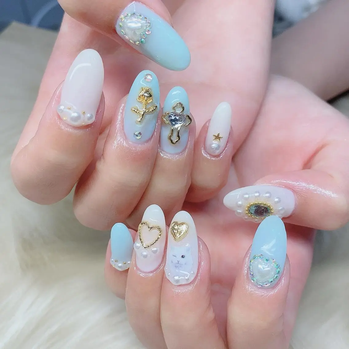 ネイル 渋谷／チップ長さ出し 👑アプレgel-xのネイルデザイン