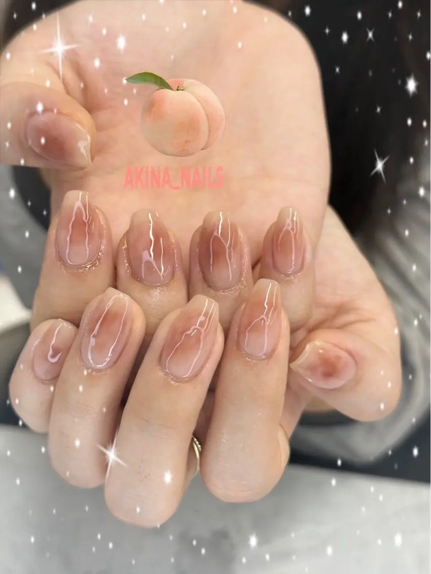 ネイル フットネイル 氷ネイル・うるうるネイル マットネイル ニュアンスネイル リボン ハンドネイル Akina Nailのネイルデザイン