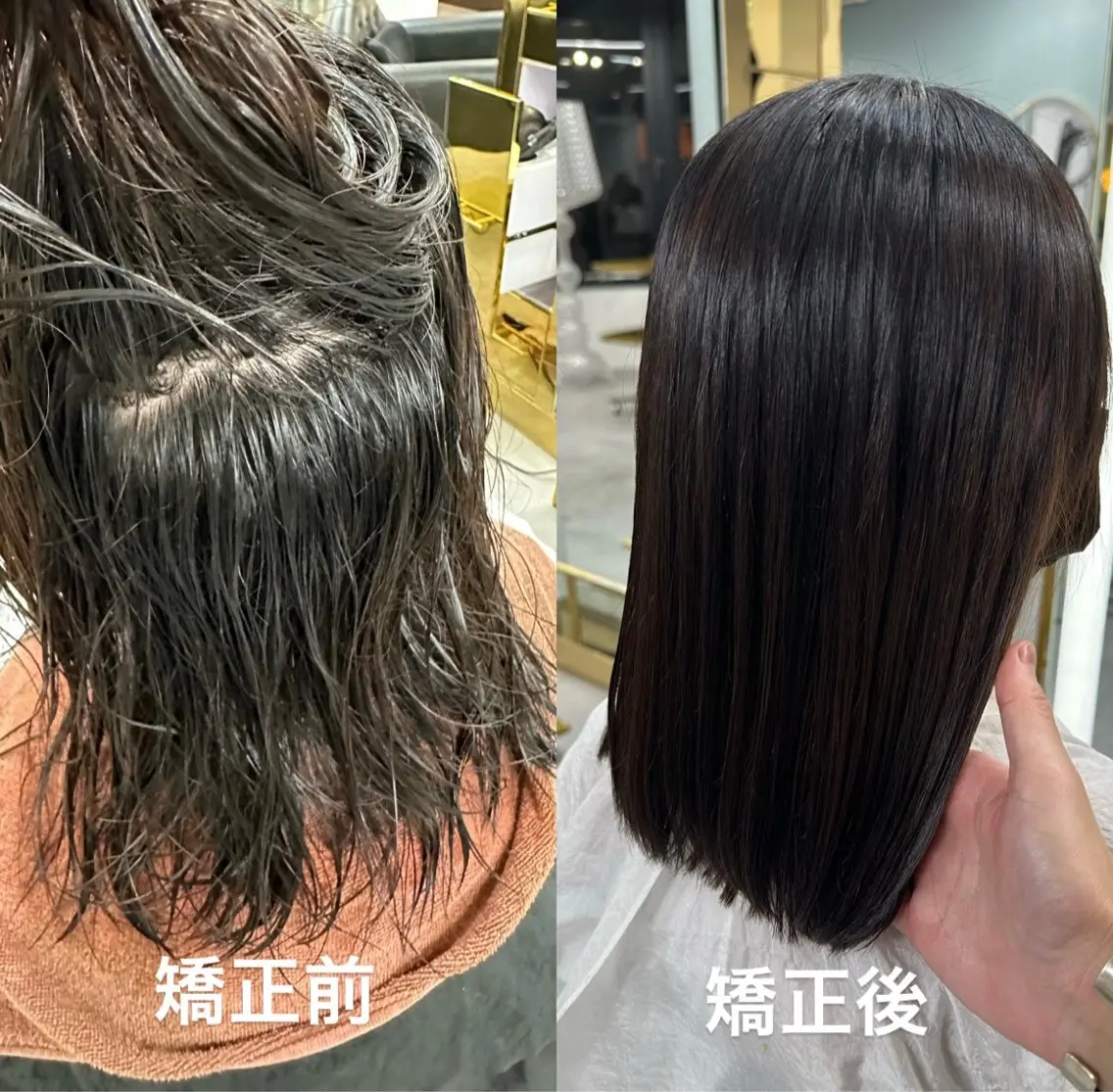 ミディアム 韓国風 白髪ぼかし NAOTOのヘアスタイル