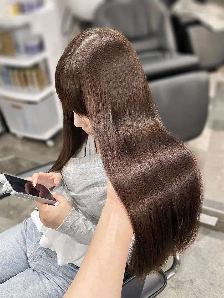 ロング カラー ヘアカラー トリートメント 高級salon🤍 自由が丘徒歩1分のヘアスタイル