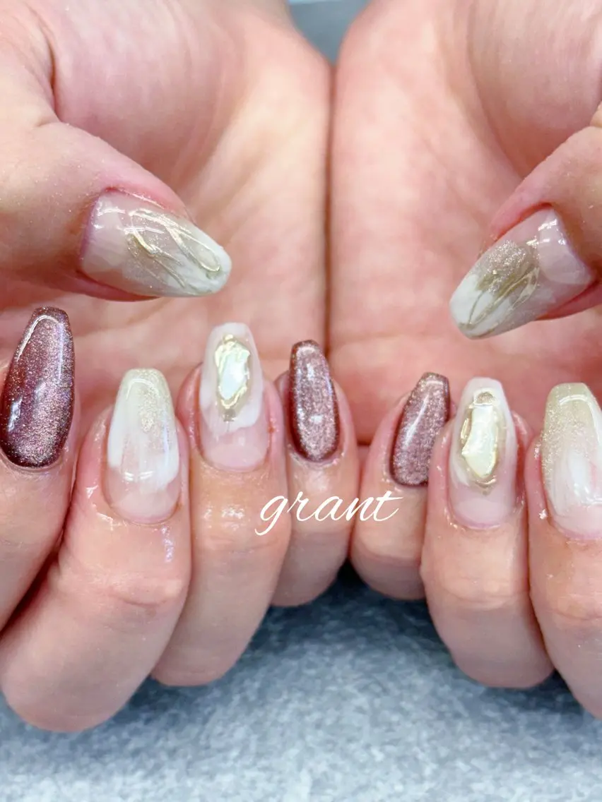 ネイル 夏ネイル ハンドネイル nailsalon grantのネイルデザイン