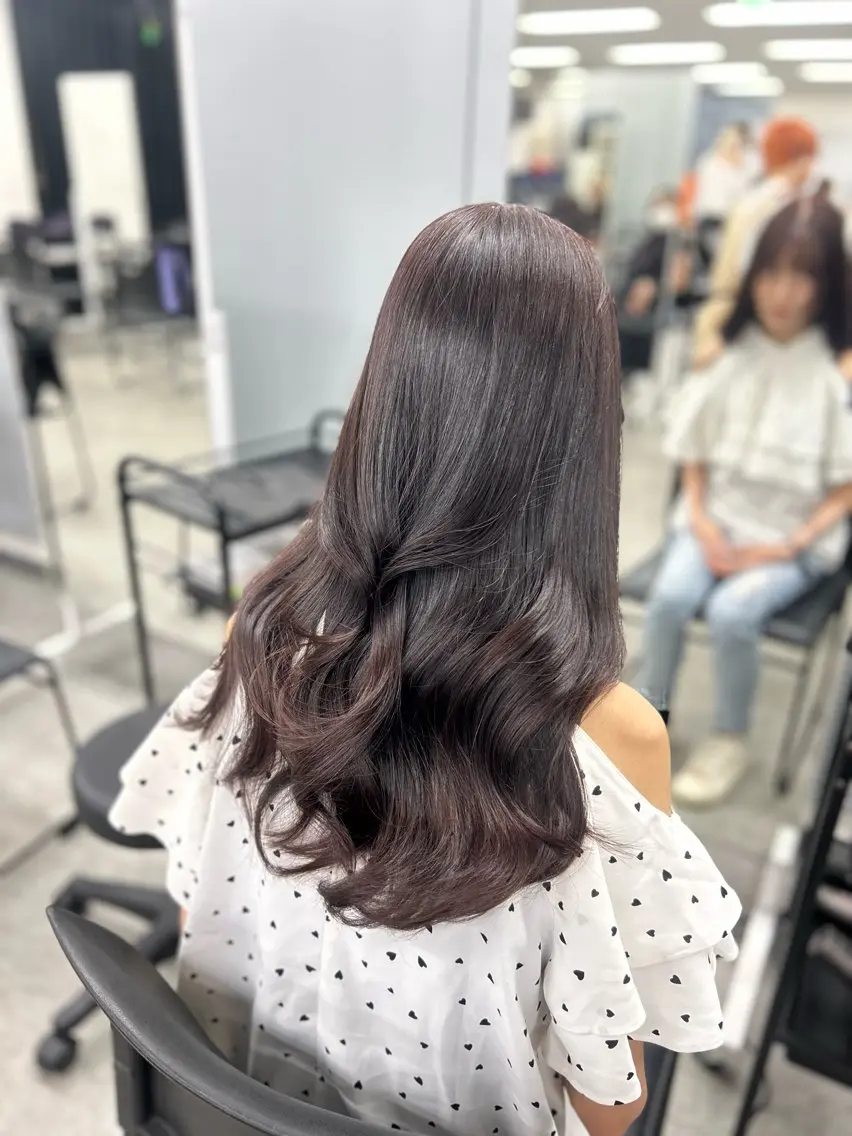 ロング カラー ヘアアレンジ メンズ ヘアカラー トリートメント さくら🍒 暖色カラー/髪質改善のヘアスタイル