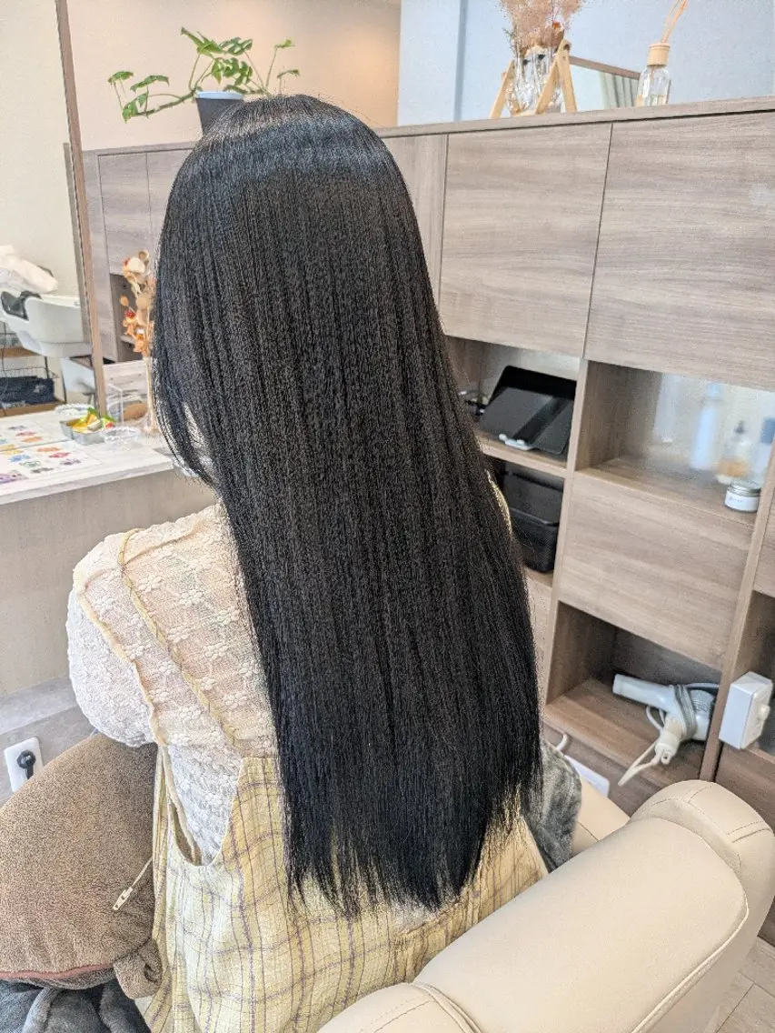 カラー ネイビーカラー ヘアカラー 竹田 夏歩のヘアスタイル