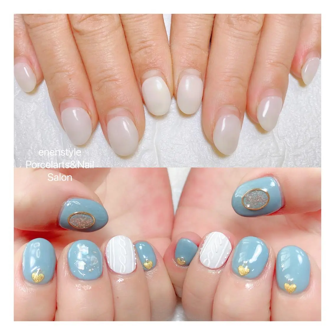 ミディアム ネイル 🐾enen style 🐾のネイルデザイン