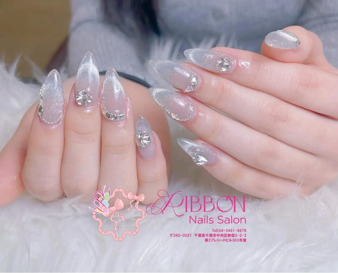 ネイル チークネイル フットネイル フレンチネイル グラデーション 韓国ネイル ハンドネイル Ribbonnail salonのネイルデザイン