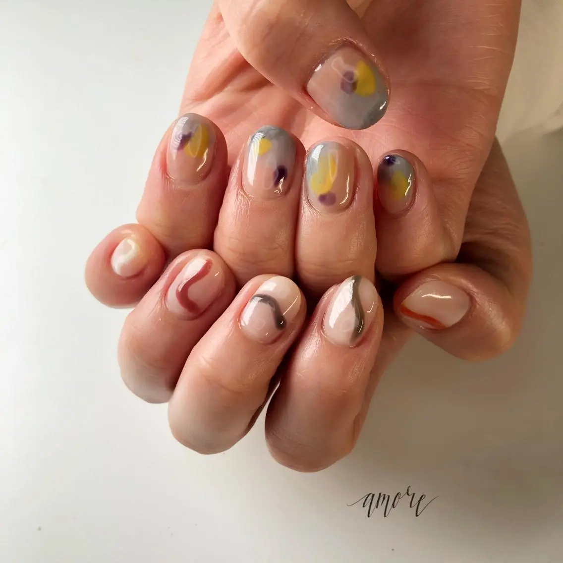 ネイル クリアネイル ジェルネイル ニュアンスネイル 春ネイル You kyehwaのネイルデザイン