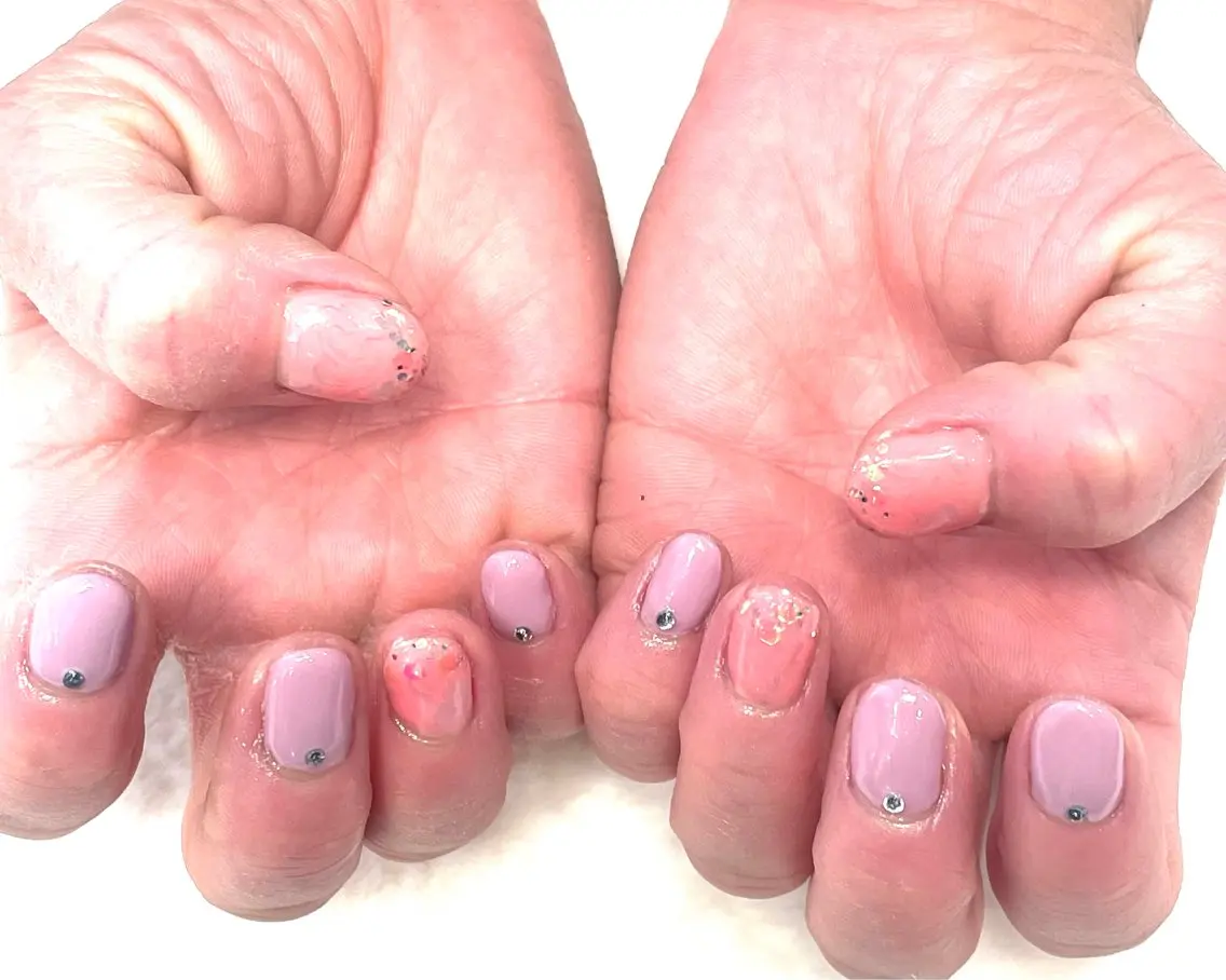 ネイル アートネイル 大理石ネイル(マーブル) ワンカラーネイル koto nailsのネイルデザイン