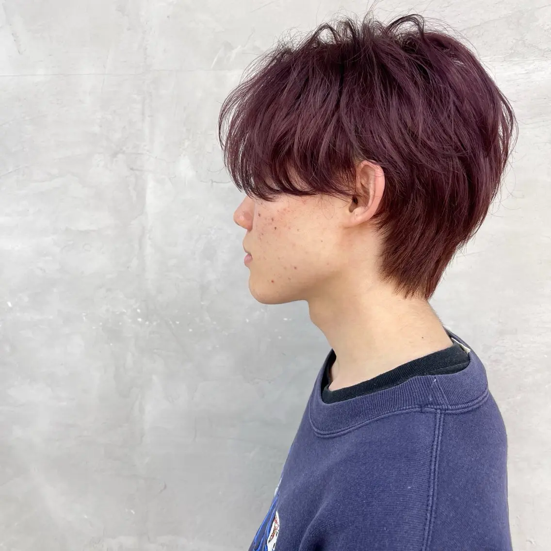 ショート カラー メンズ センターパート メンズ韓国風 ピンクカラー 韓国風ヘア カット ヘアカラー トリートメント 田畑 智規のヘアスタイル
