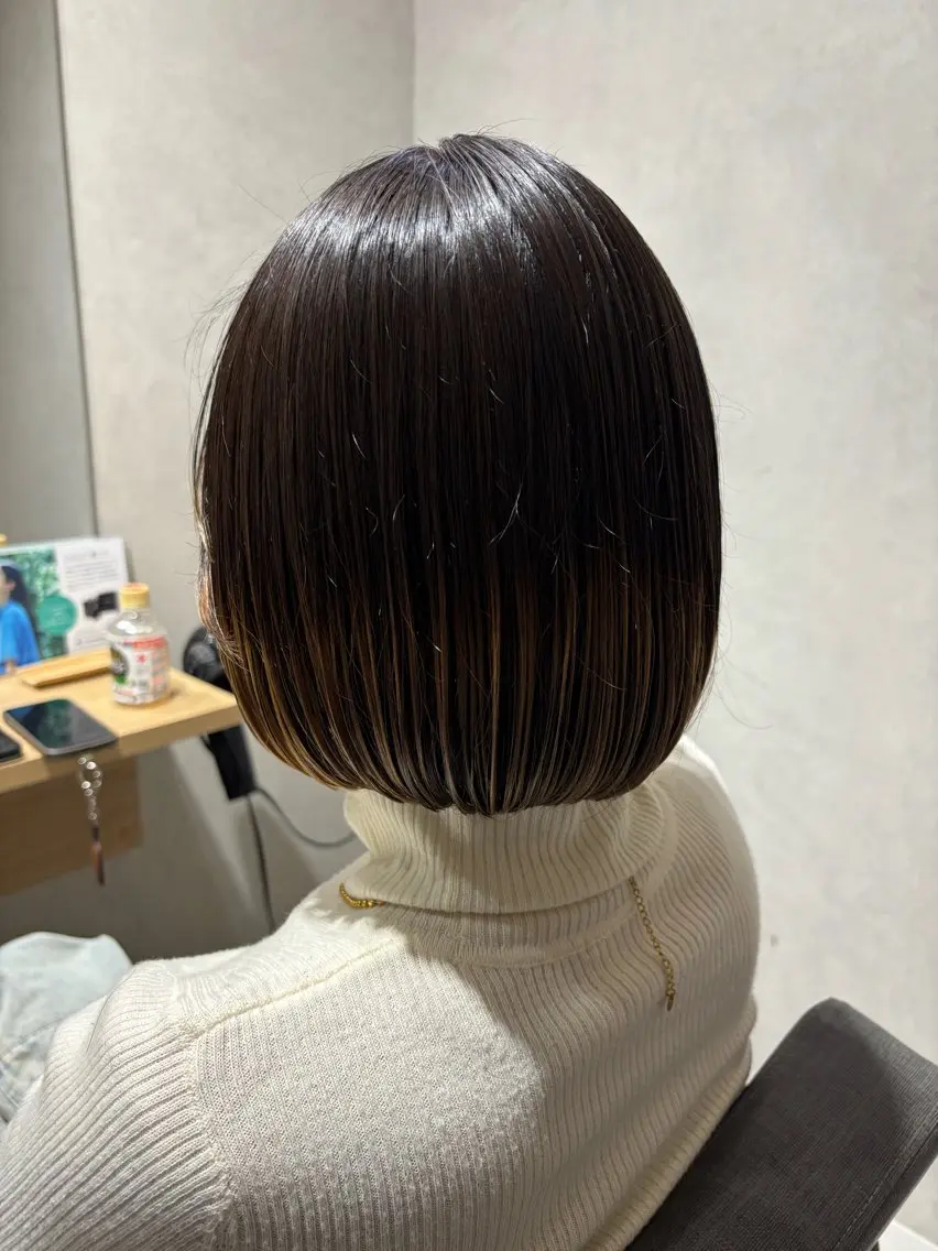 ショート ワンレンボブ ボブ TELAHAIR/ Ryutoのヘアスタイル