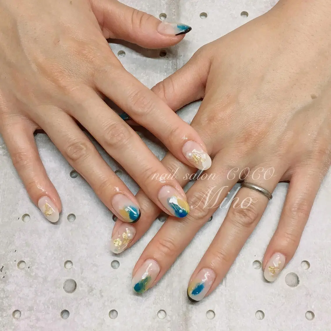 セミロング カラー パーマ ヘアアレンジ メンズ キッズ ネイル マツエク・マツパ nail Berunaのネイルデザイン