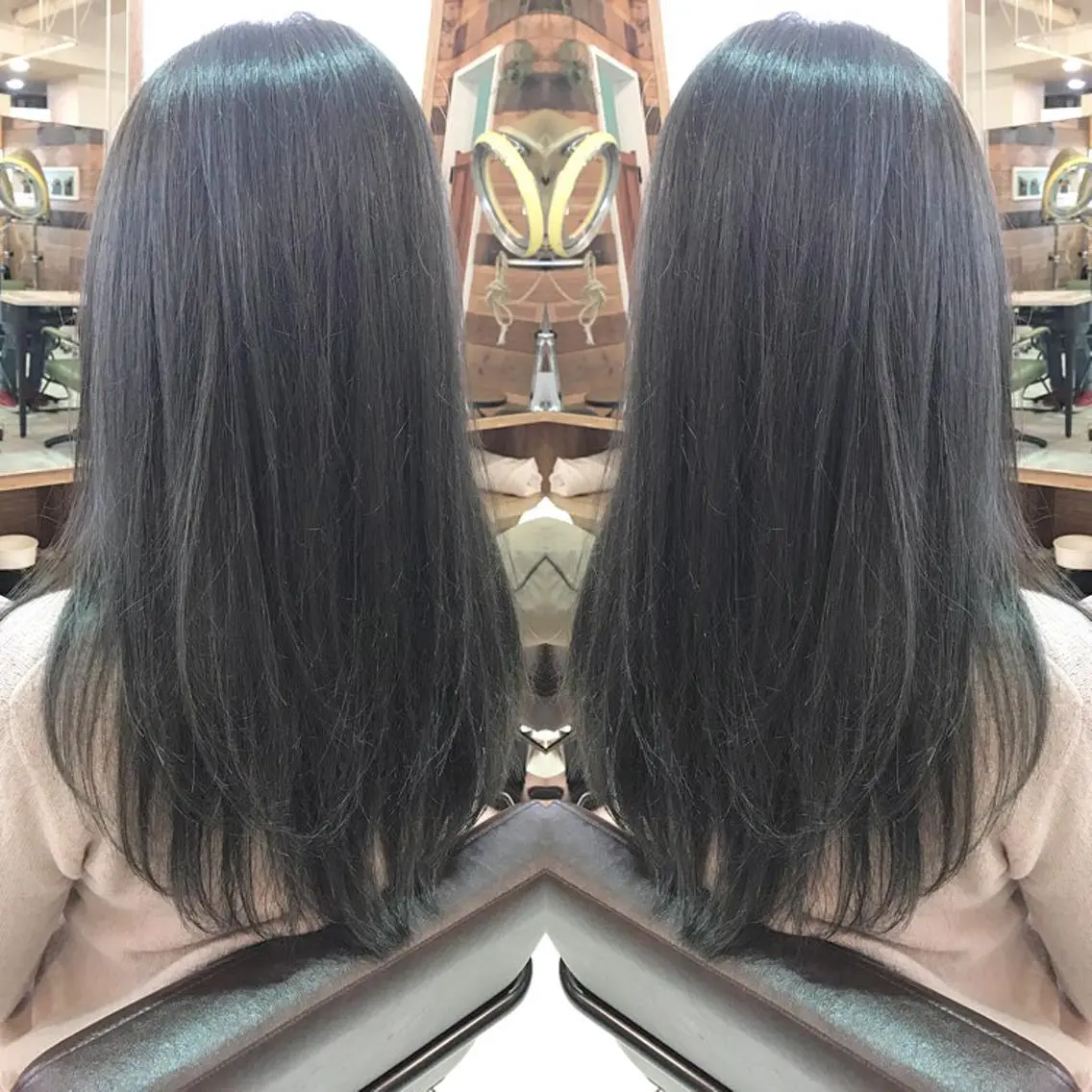 セミロング ロング カラー グレージュ ハイライトカラー ハイライト 青木 茂樹⭐️ 透明感カラーのヘアスタイル