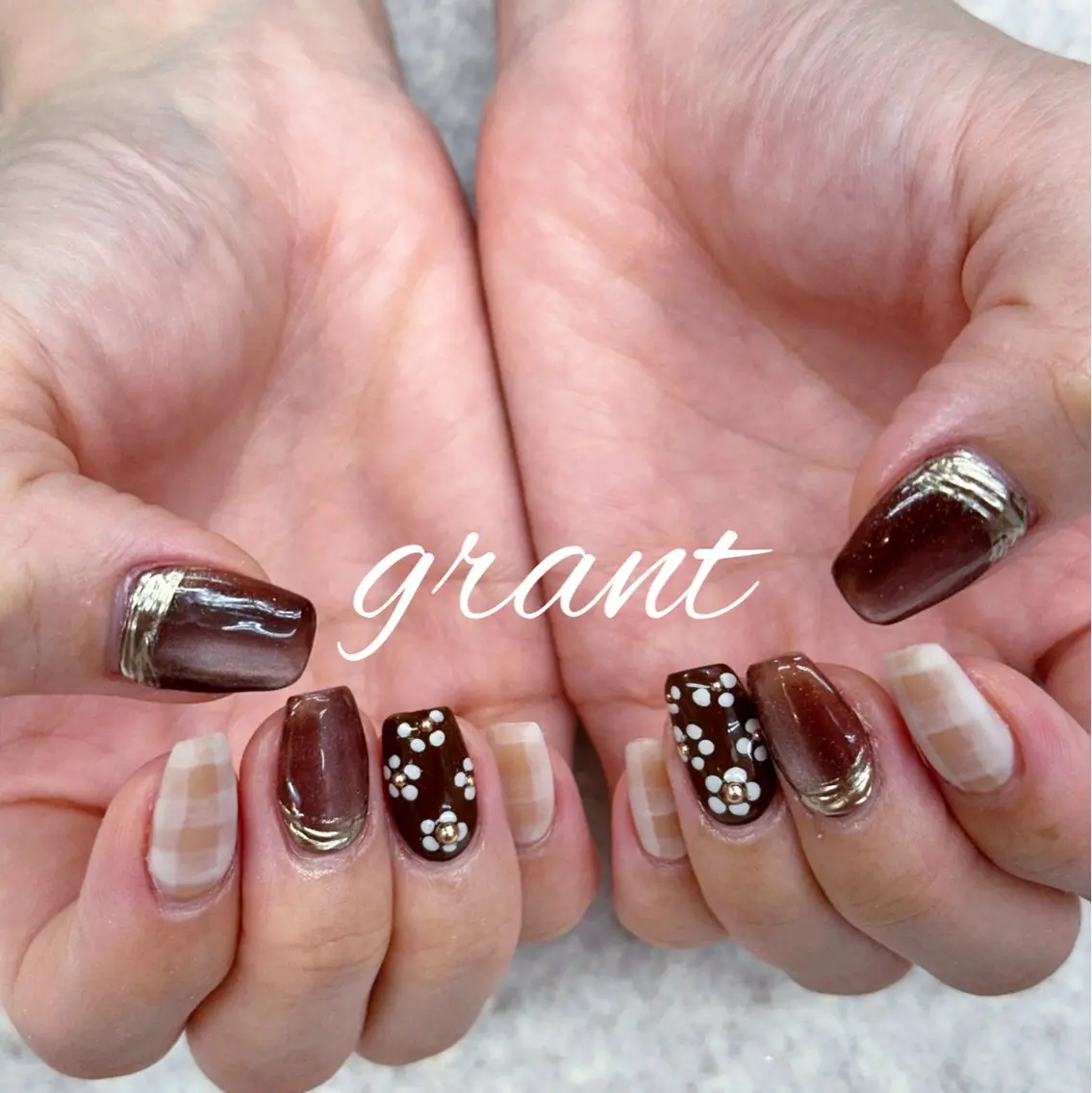 ネイル マグネットネイル ハンドネイル nailsalon grantのネイルデザイン