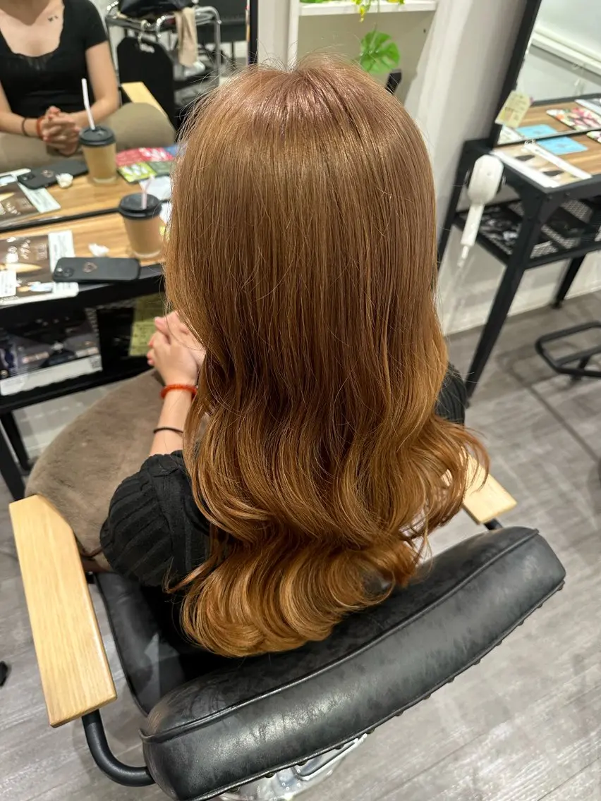 セミロング カラー ベージュカラー カット ヘアカラー トリートメント 艶髪レイヤー上田 紗也🇰🇷💗のヘアスタイル