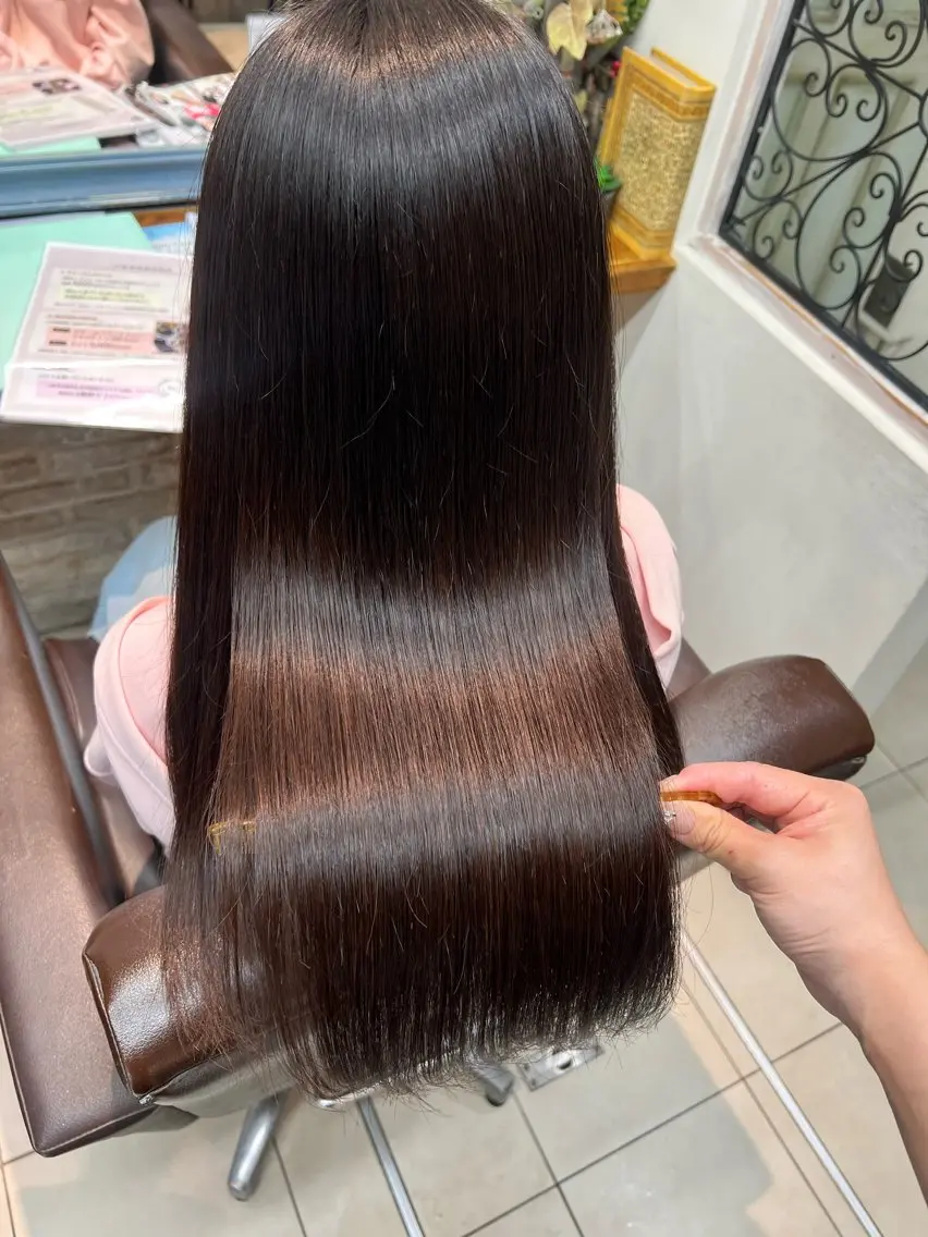 ロング 縮毛矯正 韓国ヘア・髪質改善 🇰🇷💚RUIのヘアスタイル