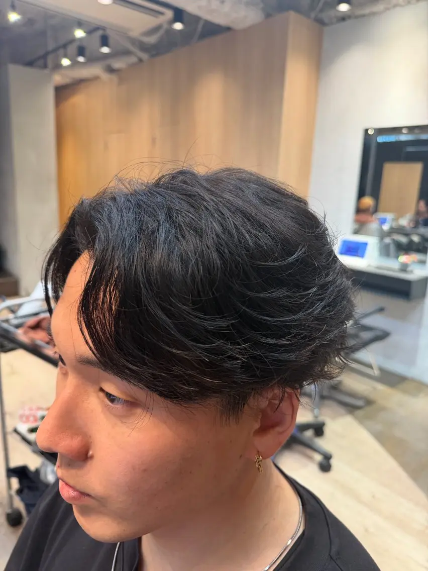 【メンズ限定🚹】カット+フェザーパーマ🪶動きやすい毛流れでセット簡単◎の写真