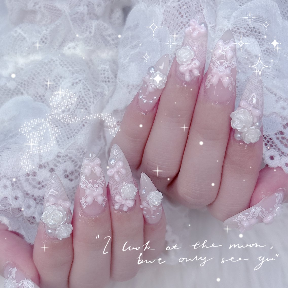ネイル クリアネイル ロングネイル ハンドネイル mini nailのネイルデザイン