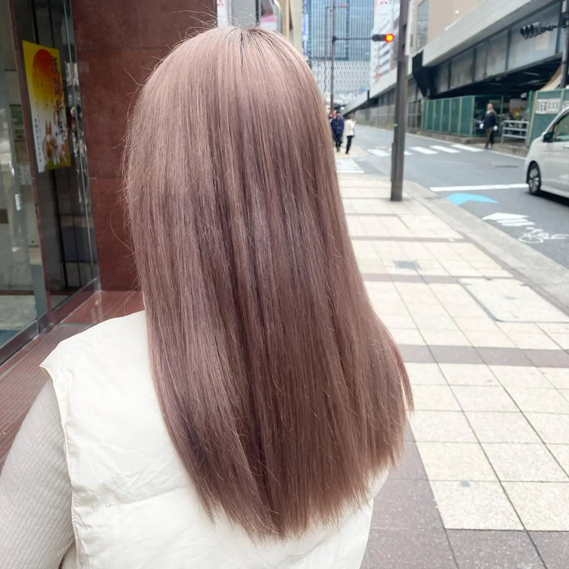 カラー ベージュカラー ミルクティーベージュ ヘアカラー Seleneコウキ ブリーチ/ハイトーンのヘアスタイル