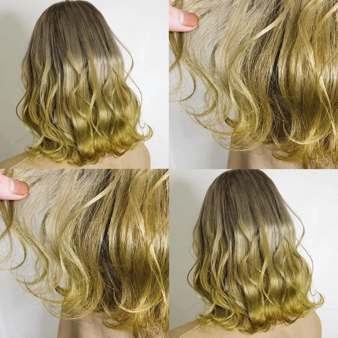 セミロング カラー ヘアアレンジ メンズ キッズ グラデーションカラー イエローカラー カット ヘアカラー トリートメント 💟Chloe原宿店 🩶ハイトーンのヘアスタイル