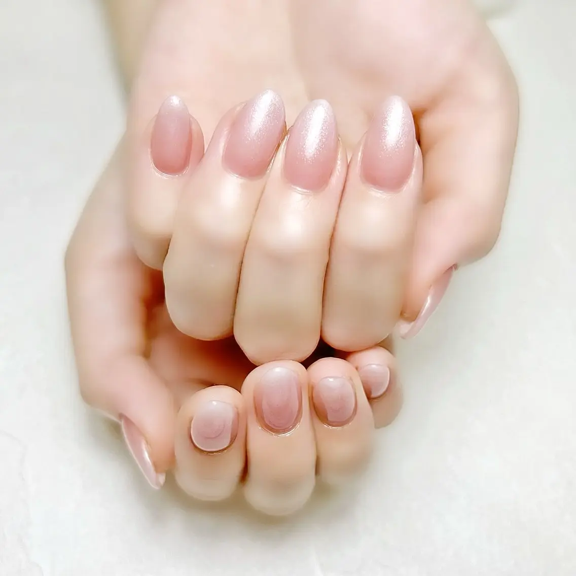 ネイル グラデーション キラキラネイル ピンク 冬ネイル rouse nail RISATOのネイルデザイン