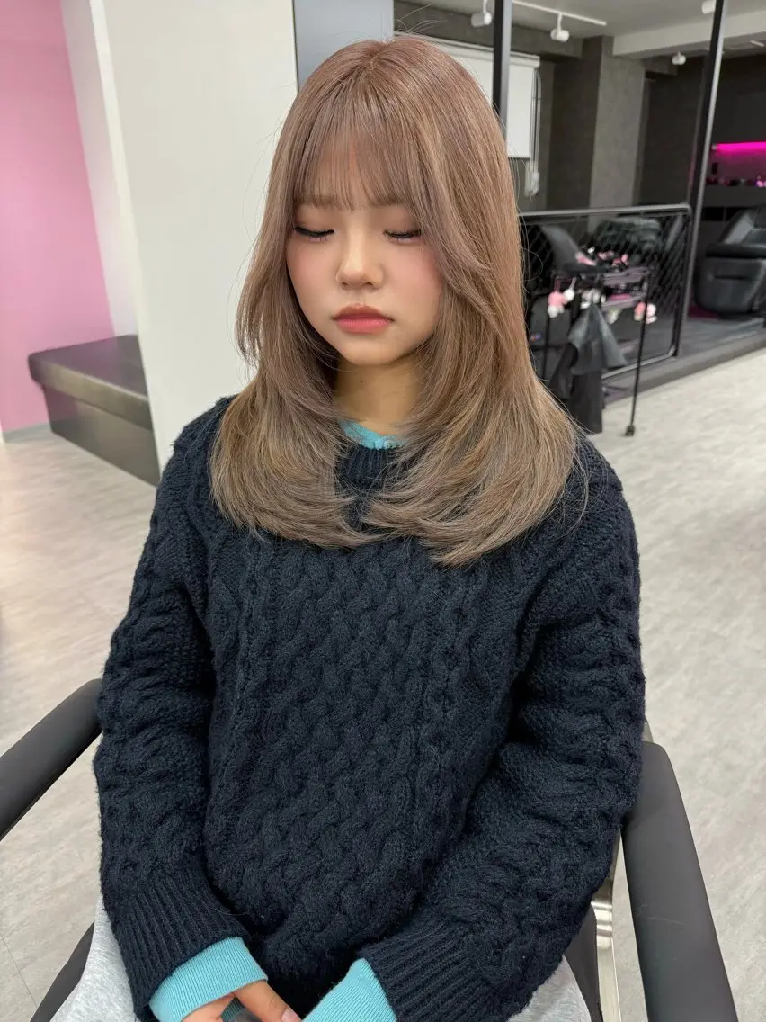 セミロング ヘアカラー Ryuya RLINOのヘアスタイル