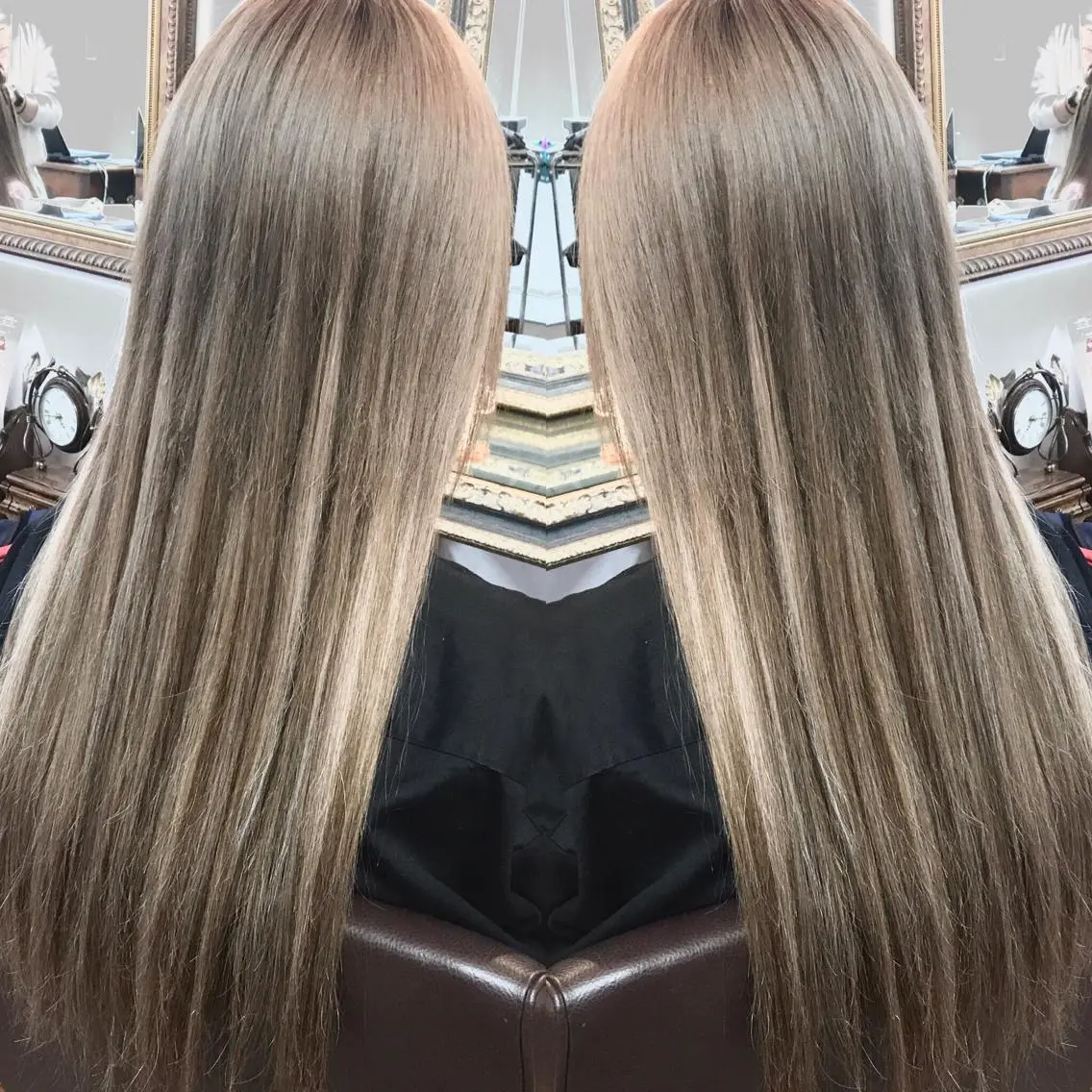 ロング カラー アッシュ ベージュカラー ブリーチ エクステ ロング Shiho お洒落な エクステ♡ハイトーンのヘアスタイル