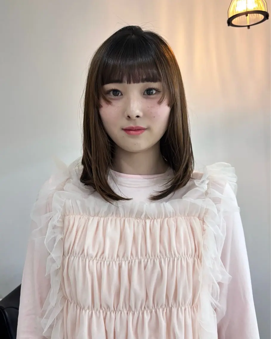 ミディアム 姫カット レイヤーカット ローレイヤー カット kaze代官山 🪽kanameのヘアスタイル