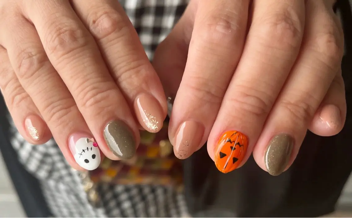 ネイル ハロウィン ハンドネイル nail salon monailのネイルデザイン
