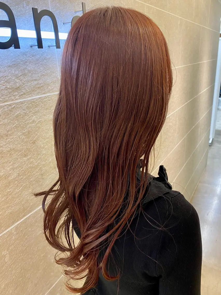 ロング カラー ベージュカラー ピンクカラー ピンクベージュ 縮毛矯正/髪質改善 インナーカラーせいぎのヘアスタイル
