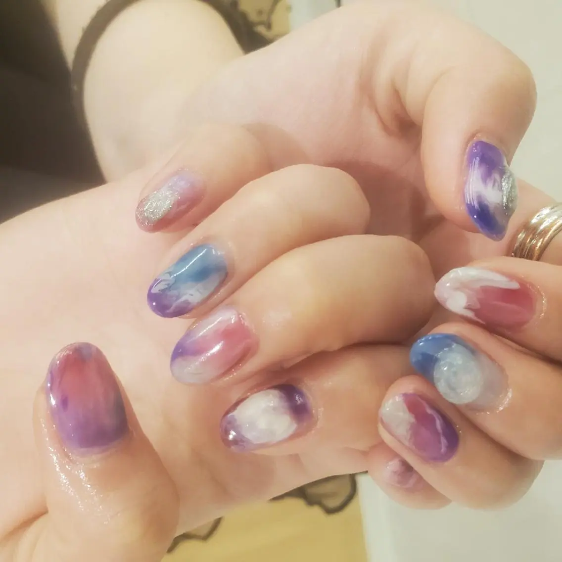 ネイル アートネイル クリアネイル ぷっくりネイル MoM マムネイル原宿のネイルデザイン