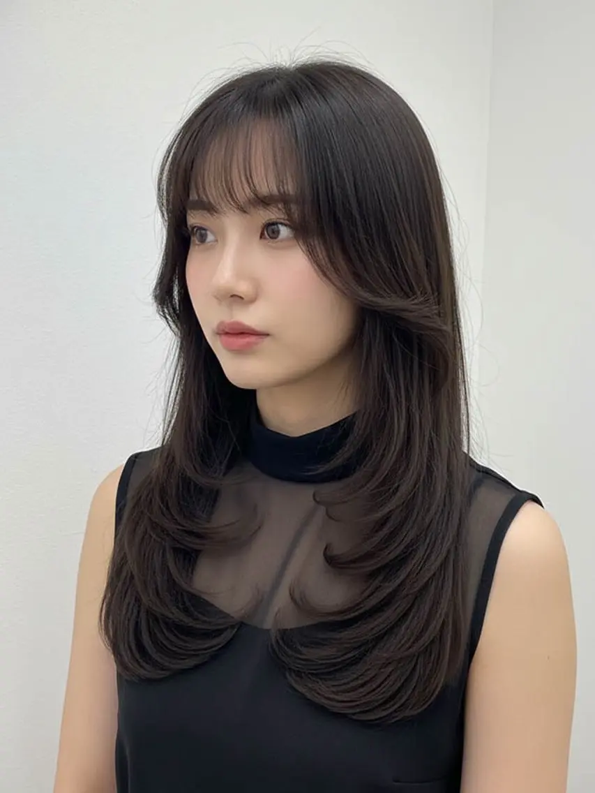 ロング レイヤーカット 藤本 早耶のヘアスタイル
