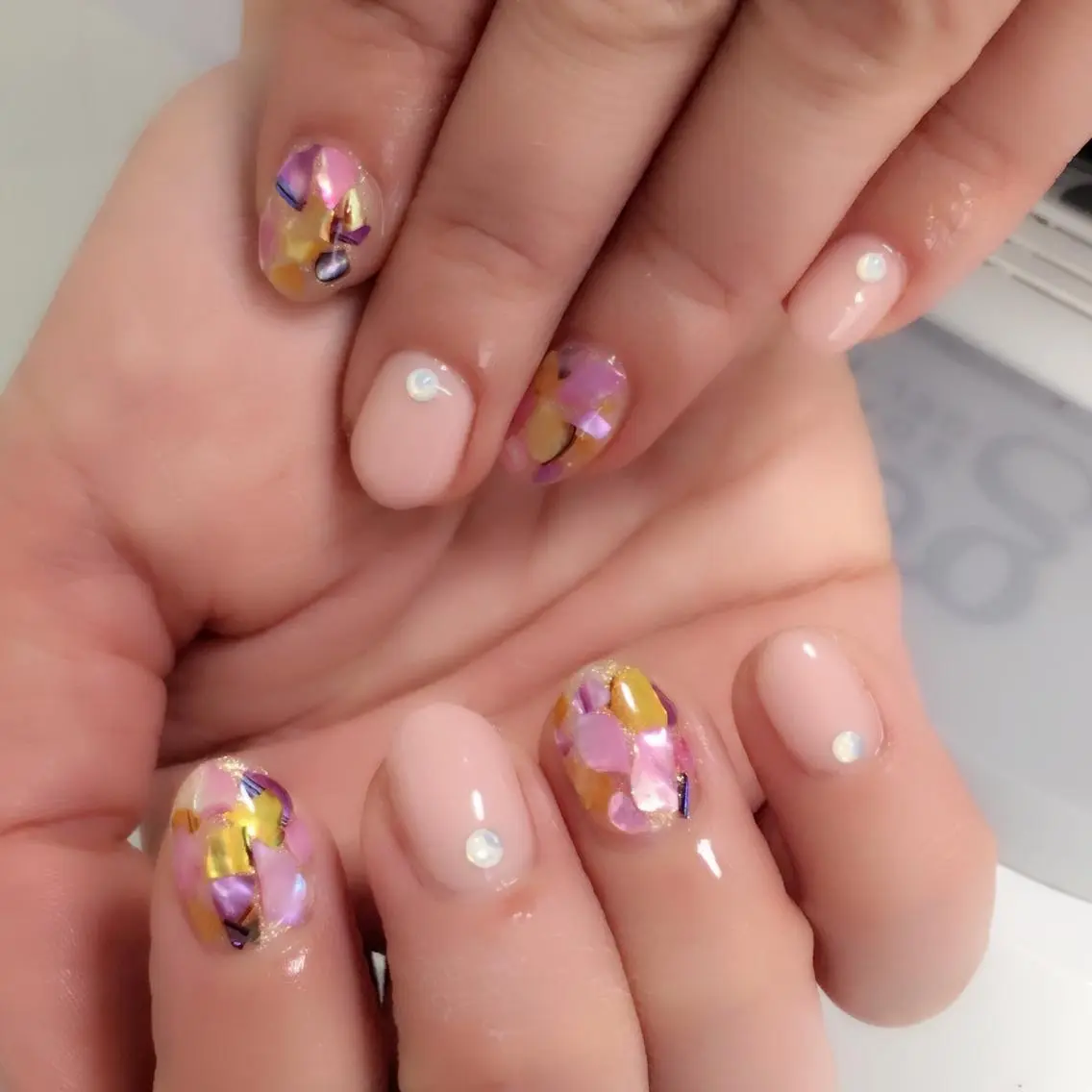 ネイル ワンカラーネイル ストーンネイル Nono Nail ノノネイルのネイルデザイン