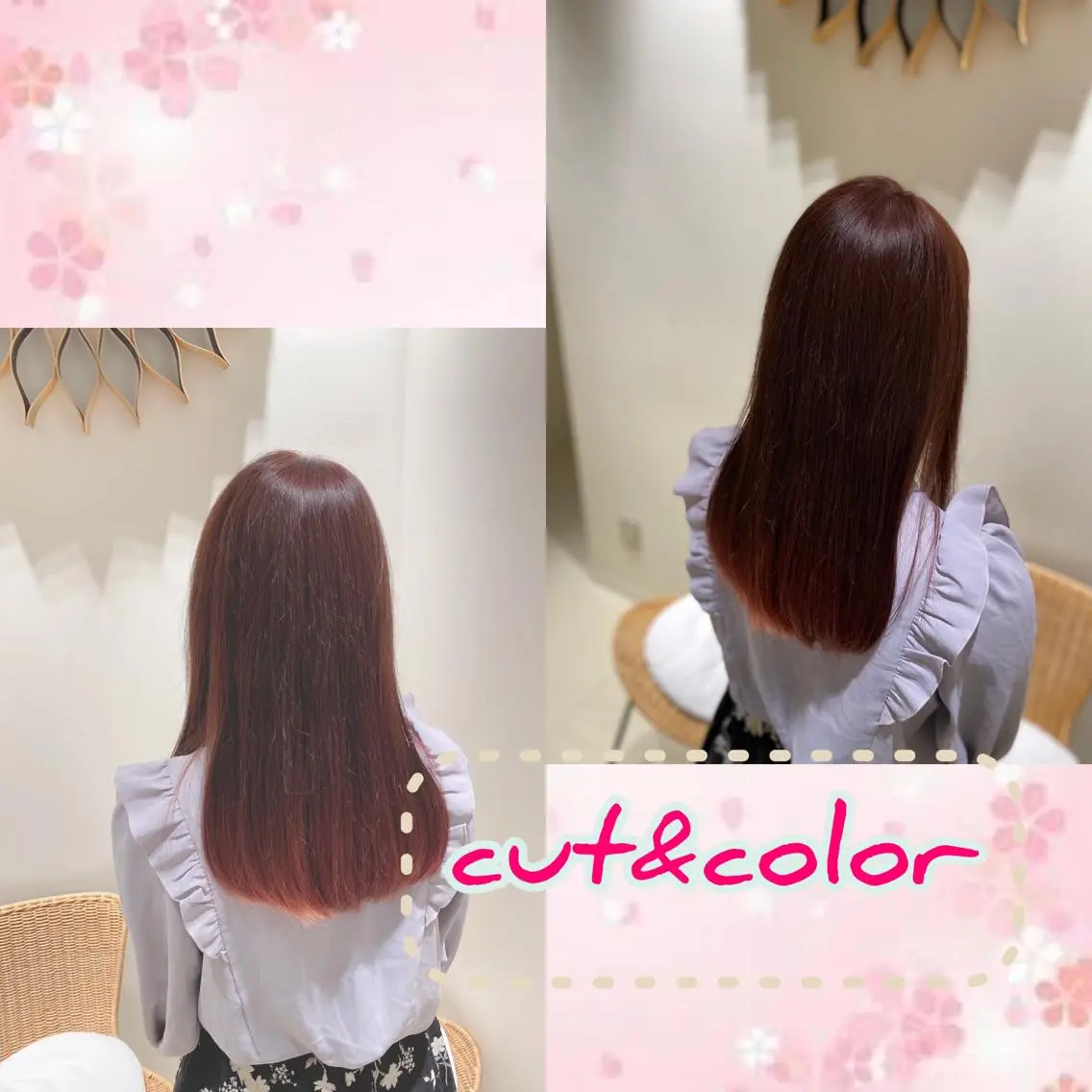 セミロング カラー ピンクカラー ✨ニュアンスカラー✨ かつべのヘアスタイル