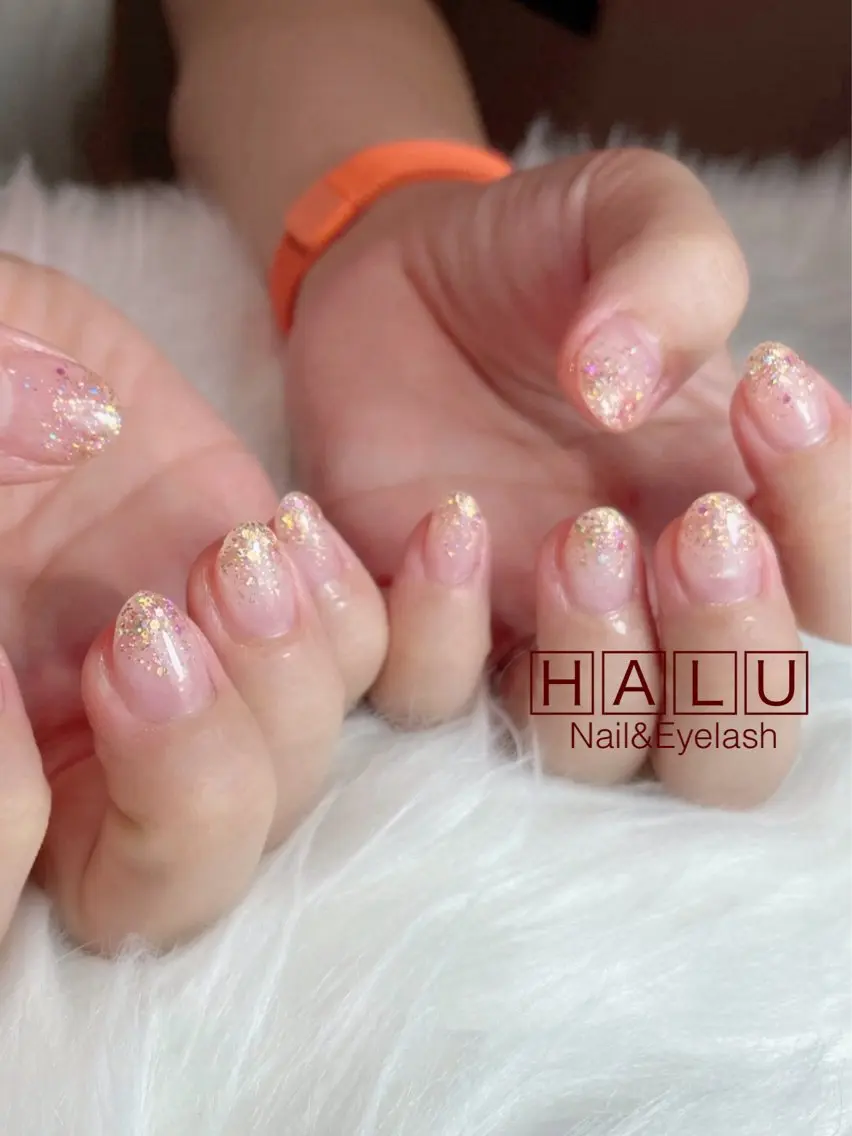 ネイル ホログラムネイル キラキラネイル ラメ(グリッター) HALU ハルのネイルデザイン