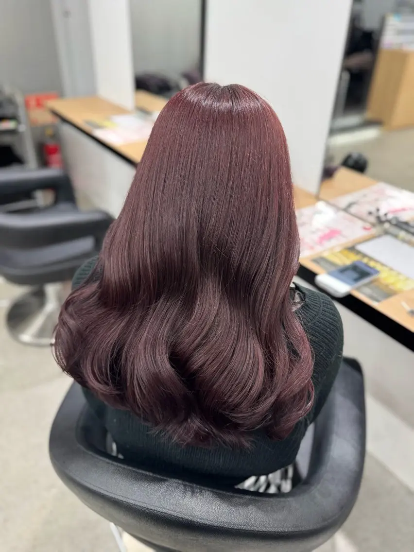 セミロング カラー ヘアアレンジ ヘアカラー トリートメント ヘッドスパ ヘアセット 🤍淡色ピンク&ラベ ンダーYUKI🤍のヘアスタイル