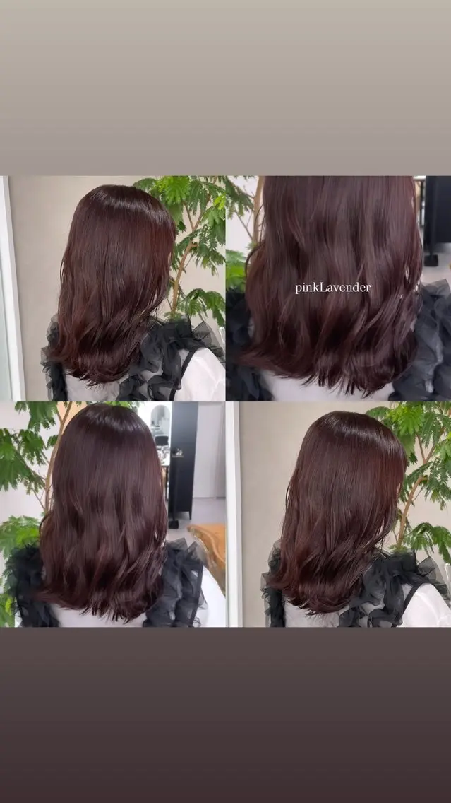 ロング ヘアカラー トリートメント 🍑トレンドカラー 🍑横浜のヘアスタイル
