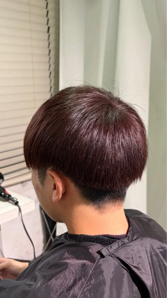 カラー メンズ ボルドーカラー ⚡️メンズパーマ⚡️ masaのヘアスタイル