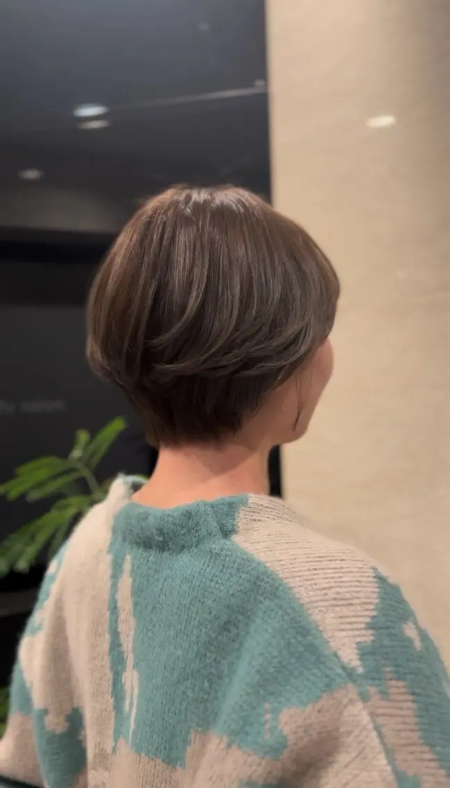 ショート ショートヘア 日南乃/柔らか ブラウンカラーのヘアスタイル