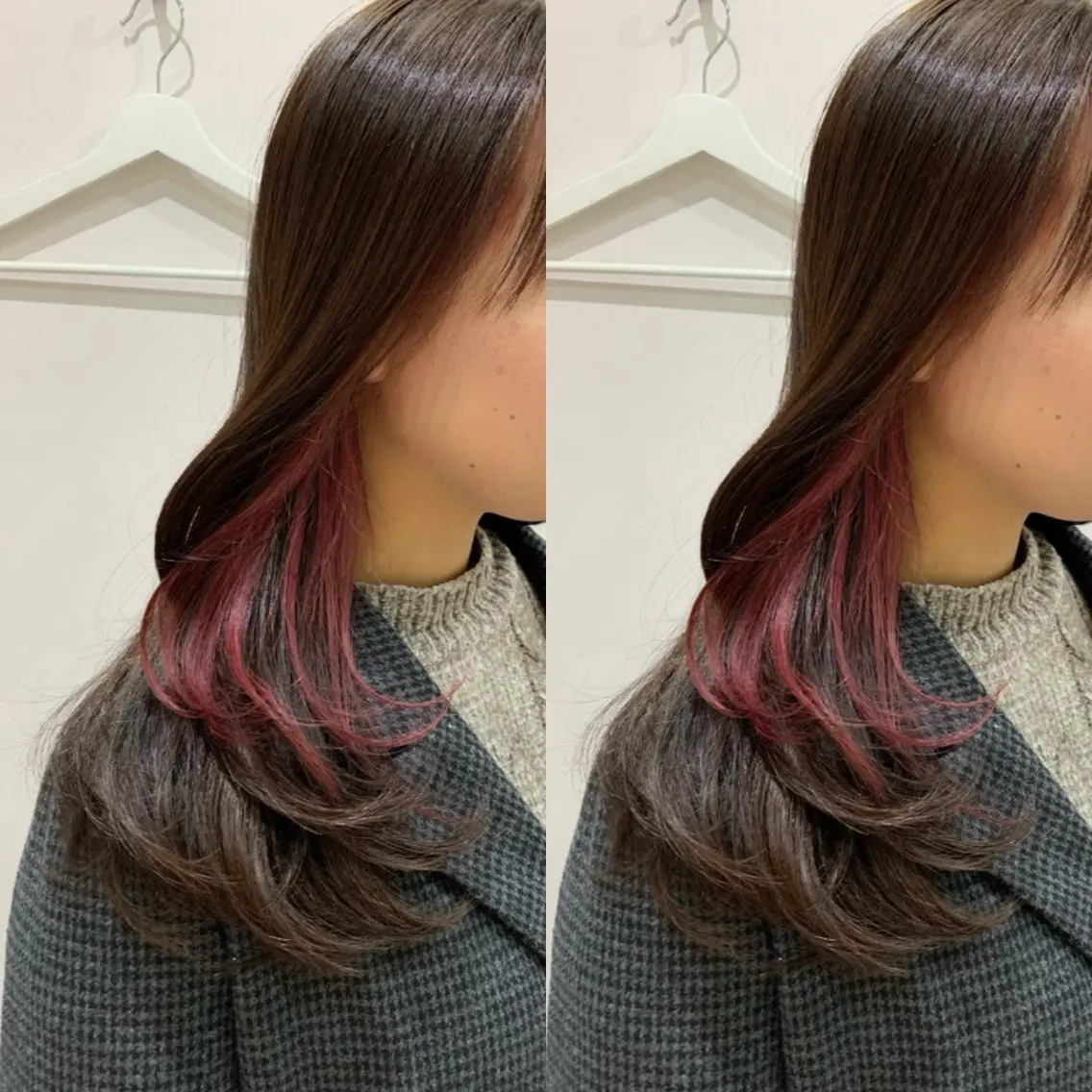 セミロング カラー ヘアアレンジ カット ヘアカラー kei🤎ベージュ /透明感カラー/博多のヘアスタイル
